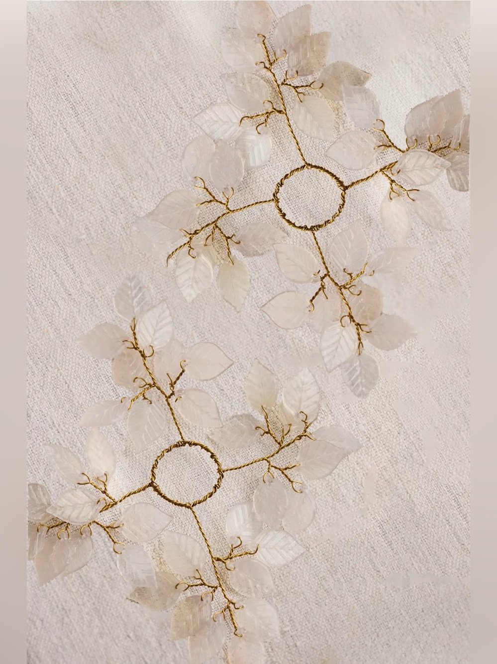 NEW Anthropologie X Terrain Leaves Candle Cuffs, Set of 2, White